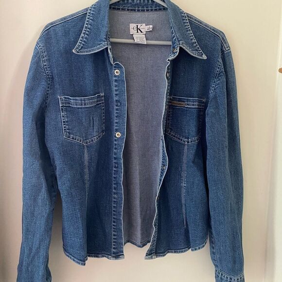 Calvin Klein Indigo Denim Jacket Shirt - Picture 1 of 4